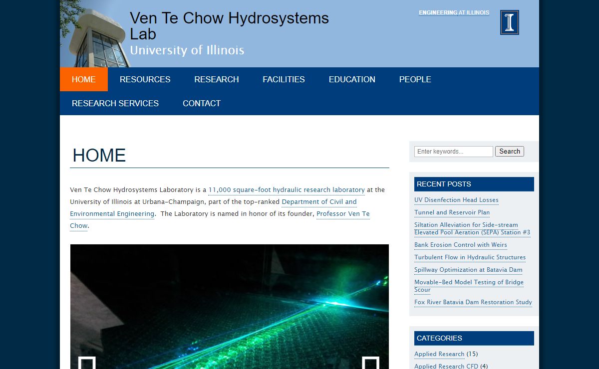 Ven Te Chow Hydrosystems Lab