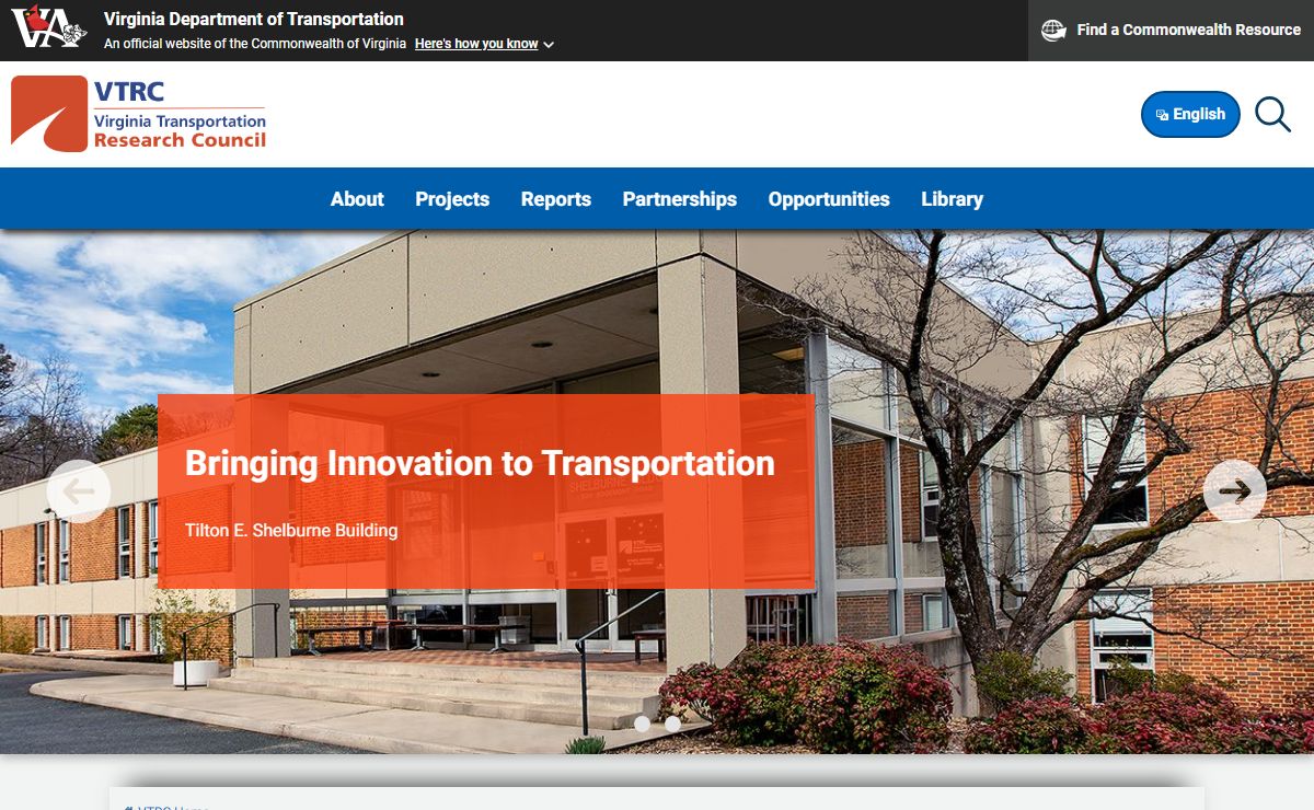 VTRC Home | Virginia Transportation Research Council