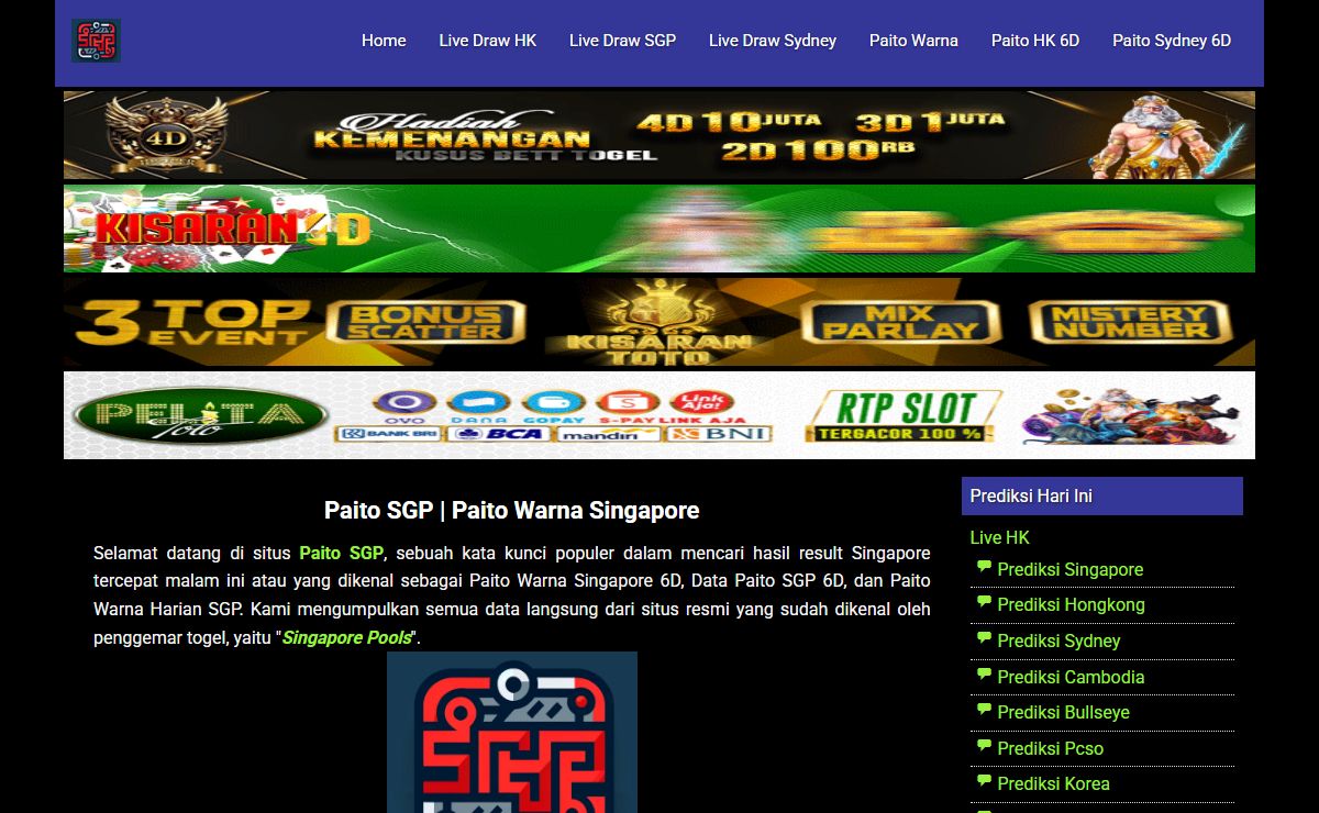 Paito SGP | Paito Warna Singapore | Result Singapore Pools