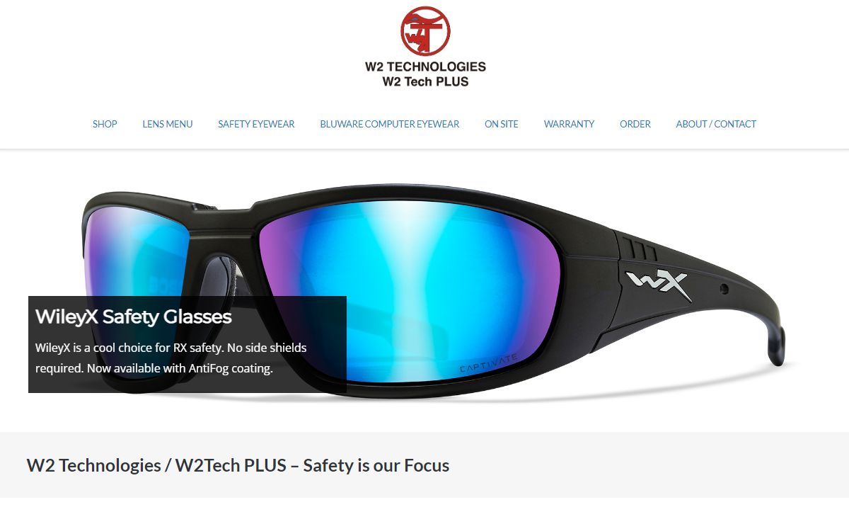 W2 Technologies | Prescription Safety Glasses | Non-Prescription Safety Glasses – Safety Is Our Focus