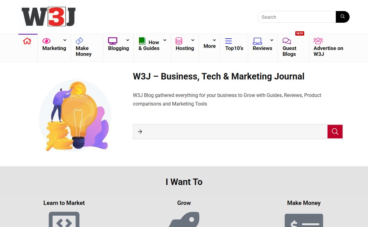 W3J - Learn, Grow, Market & Make Money with W3J Blog