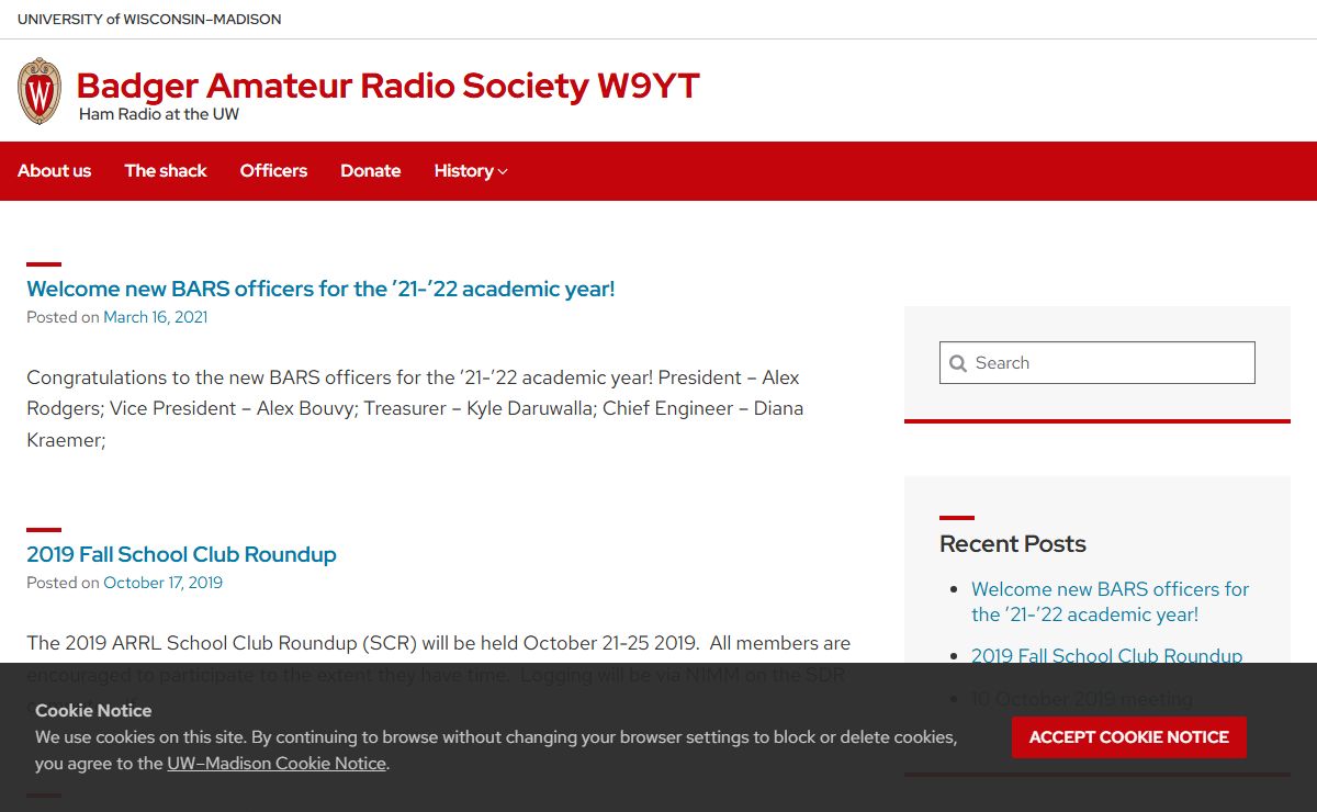 Badger Amateur Radio Society W9YT – Ham Radio at the UW – UW–Madison