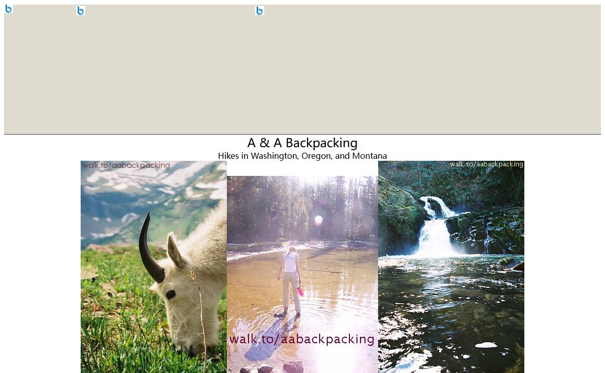 A & A Backpacking: journals, photos and hike information for Washington, Oregon, and Montana hikes.