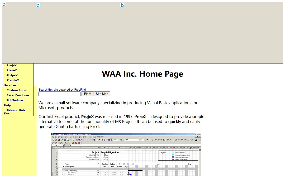 WAA Home page