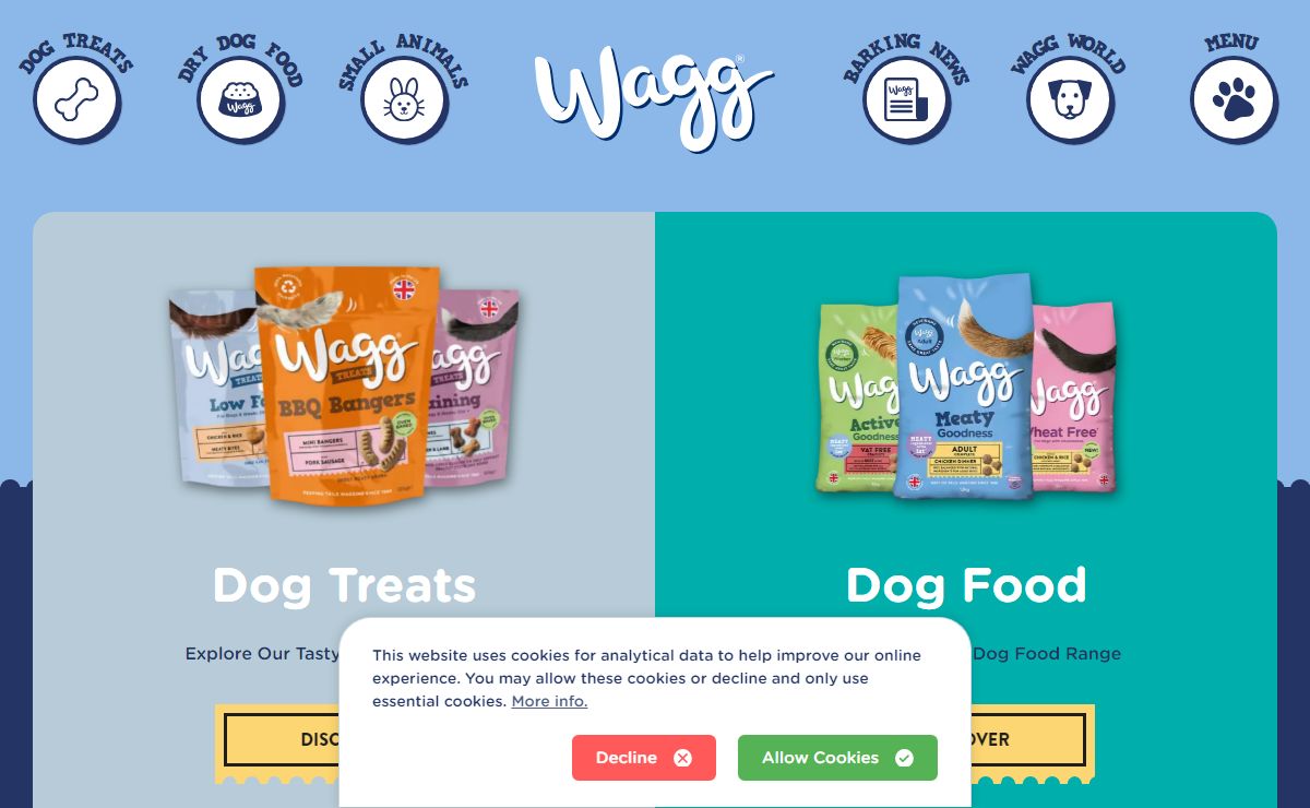 Wagg Pet Foods - Healthy dog treats, dry dog food, puppy food and special diets