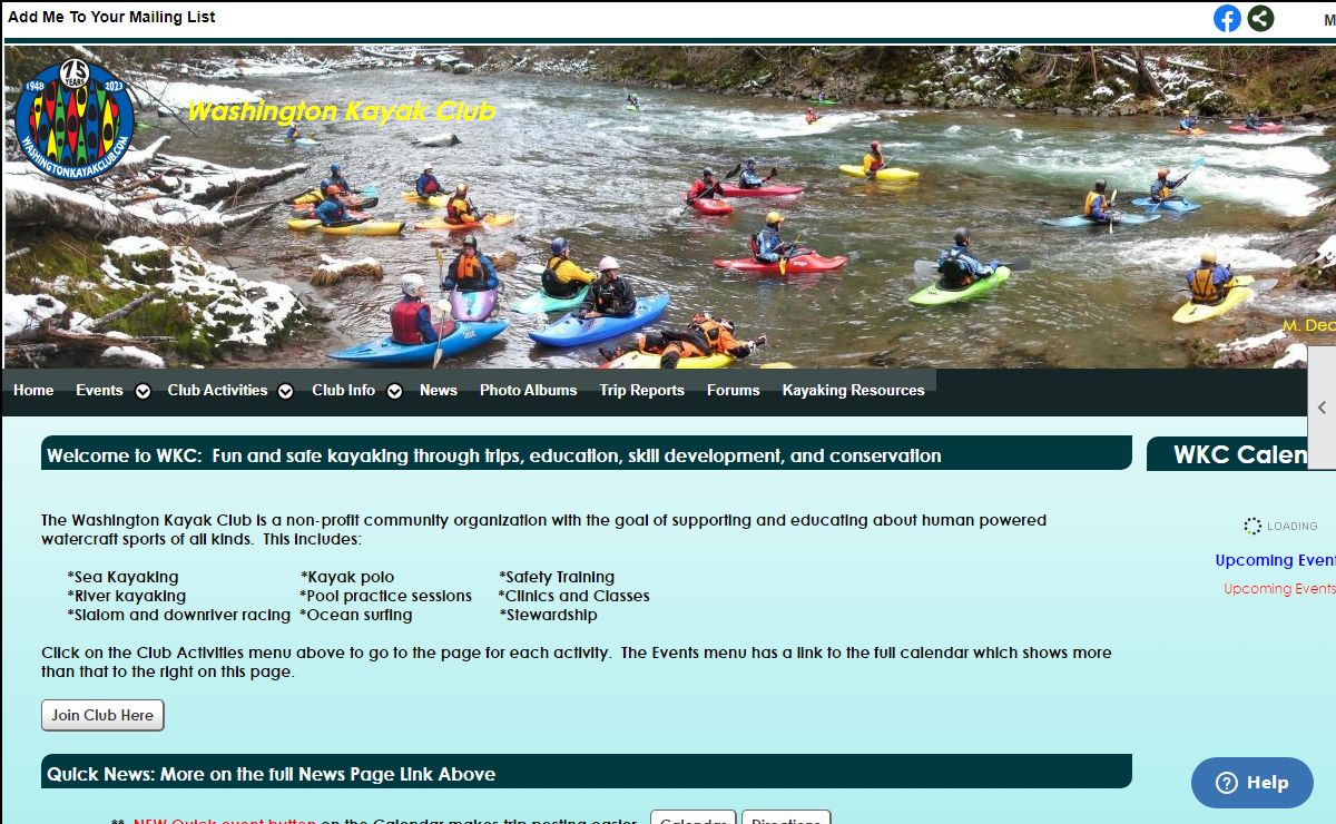 Home - Washington Kayak Club