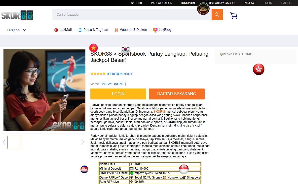 SKOR88 > Sportsbook Parlay Lengkap, Peluang Jackpot Besar!