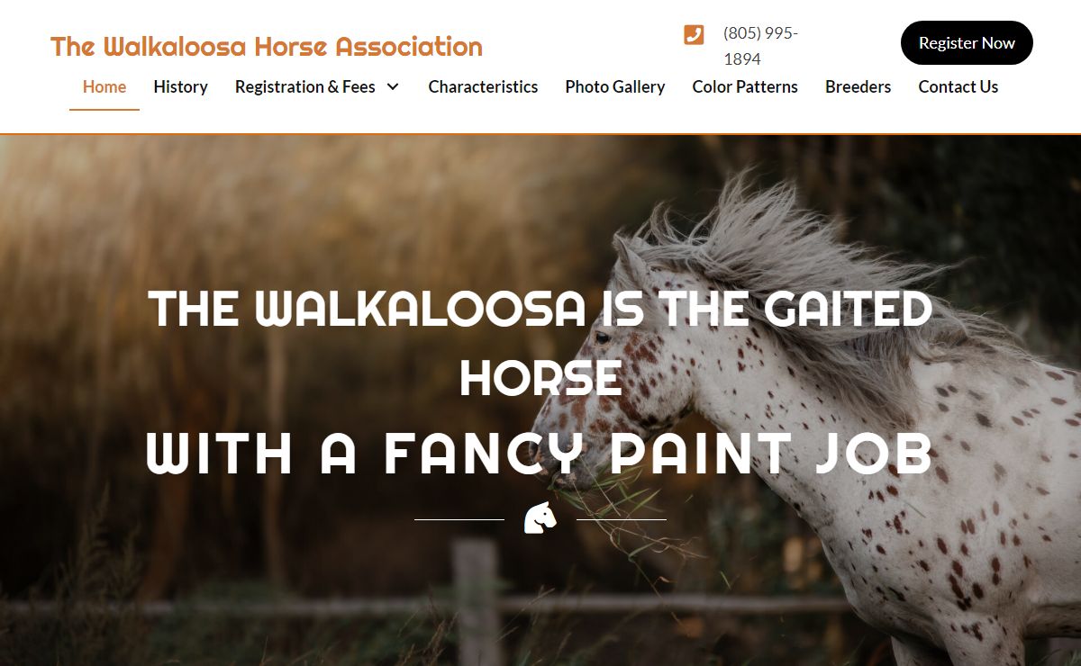 Walkaloosa Registry in Cayucos, CA