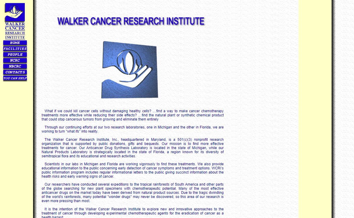 Walker Cancer Research Institute - innovative anticancer agents derived from chemical synthesis and natural products, WCRI, cancer research, Natural Products Laboratory, Chemical Synthesis Laboratory, NCRC, National Breast Cancer Research Center, NBCRC