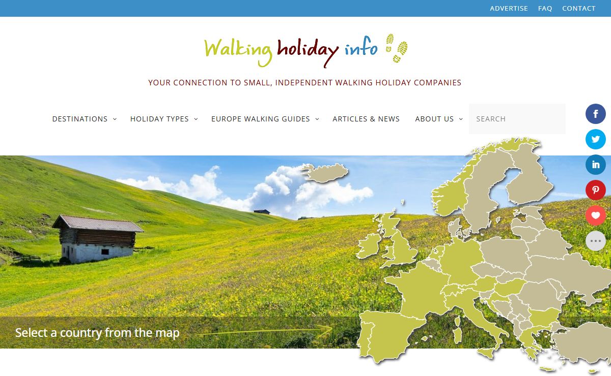Small Scale Walking Holidays in Europe by Local Businesses