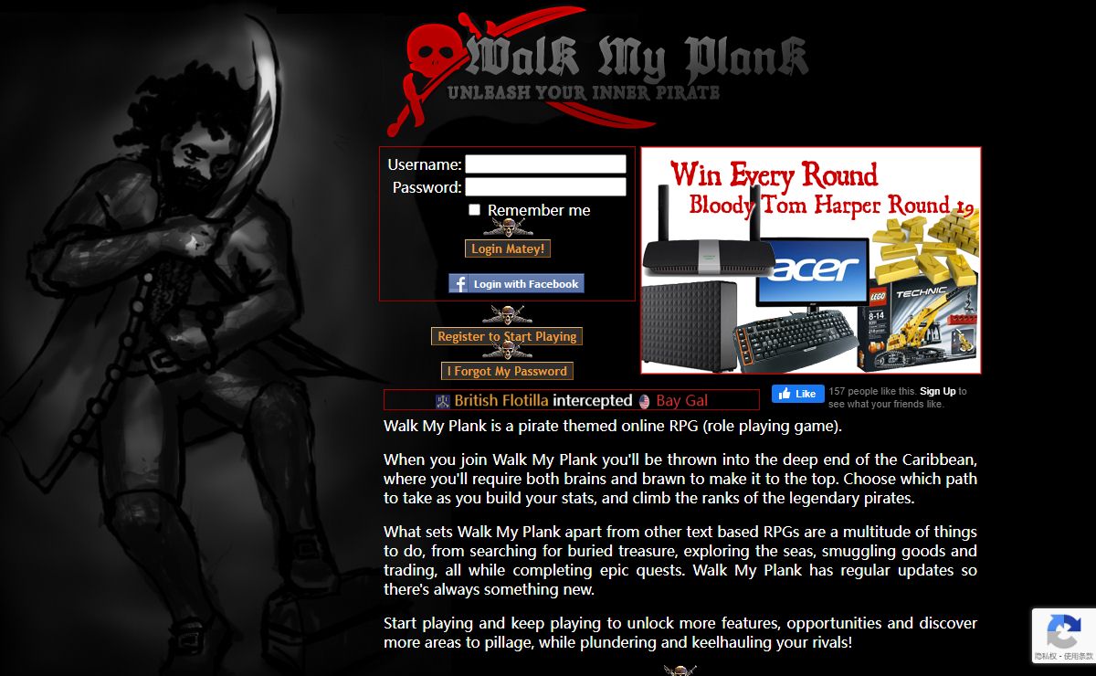 Walk My Plank - Free Pirate Role Playing Game - Unleash Your Inner Pirate - Free Online Pirate RPG Game