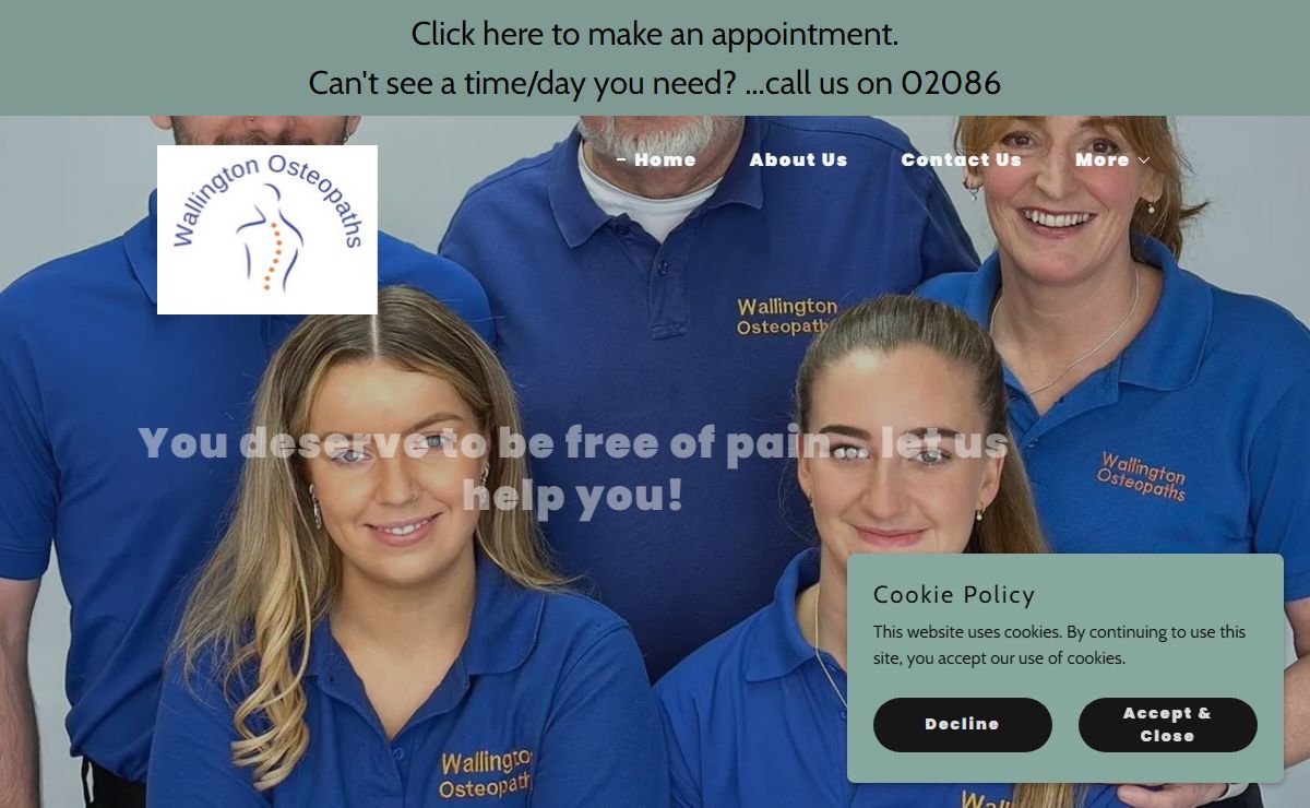 Osteopath, Back Pain - Wallington Osteopaths - Carshalton, England
