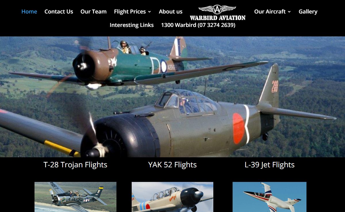 WarBird Aviation Archerfield | Adventure flights you will always remember