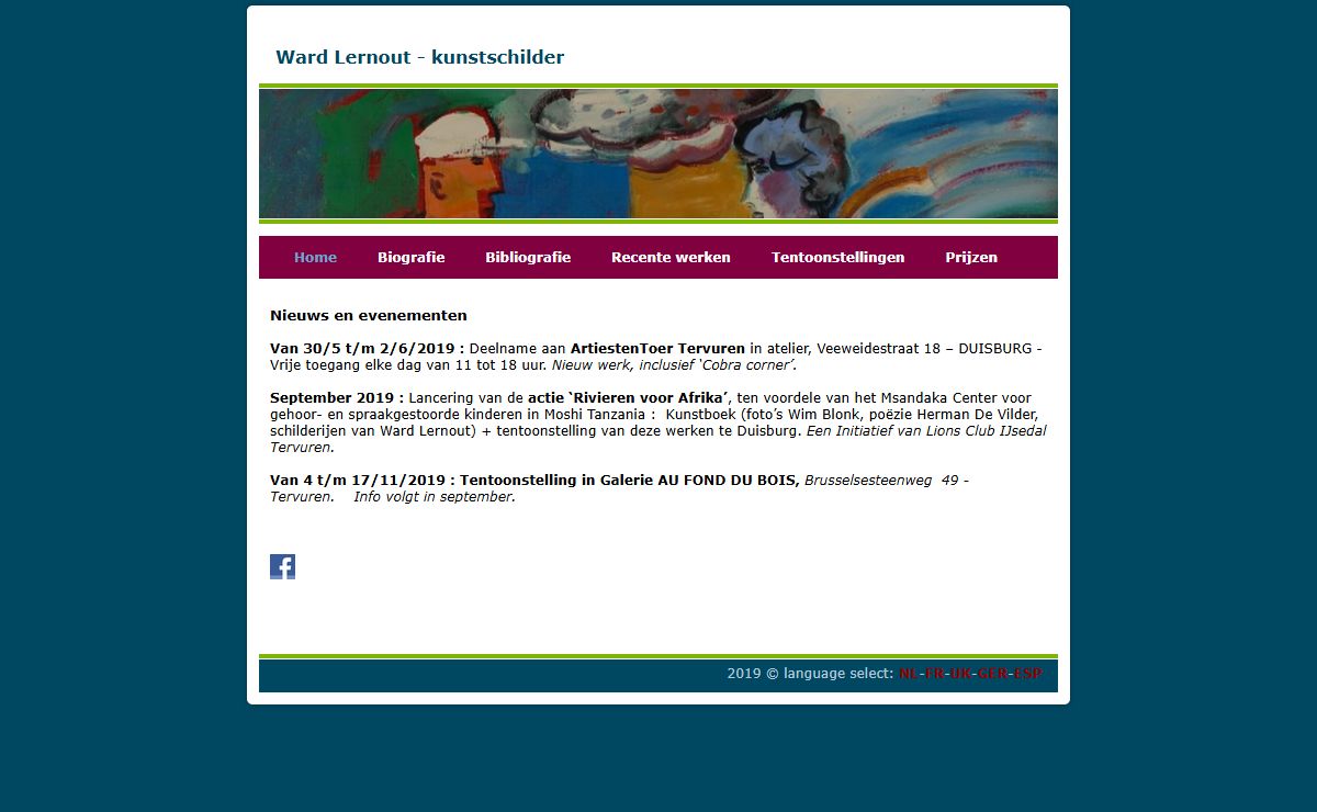 Nieuws en evenementen | Ward Lernout - kunstschilder