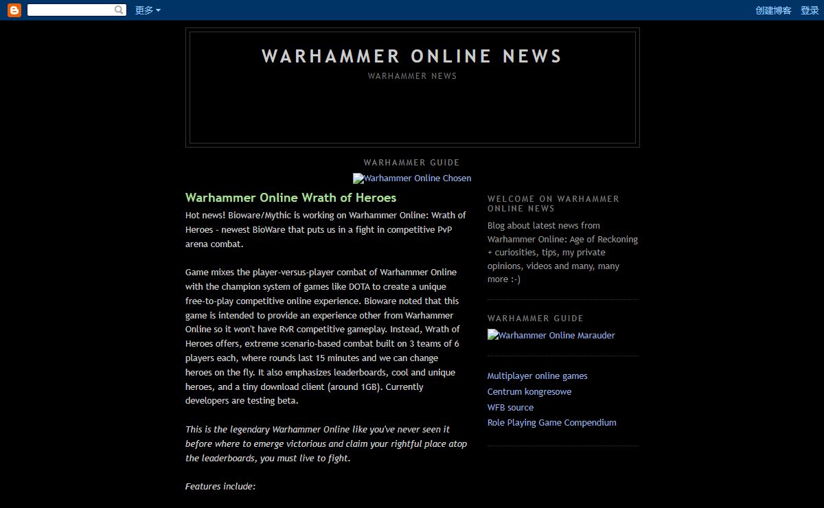 Warhammer Online News