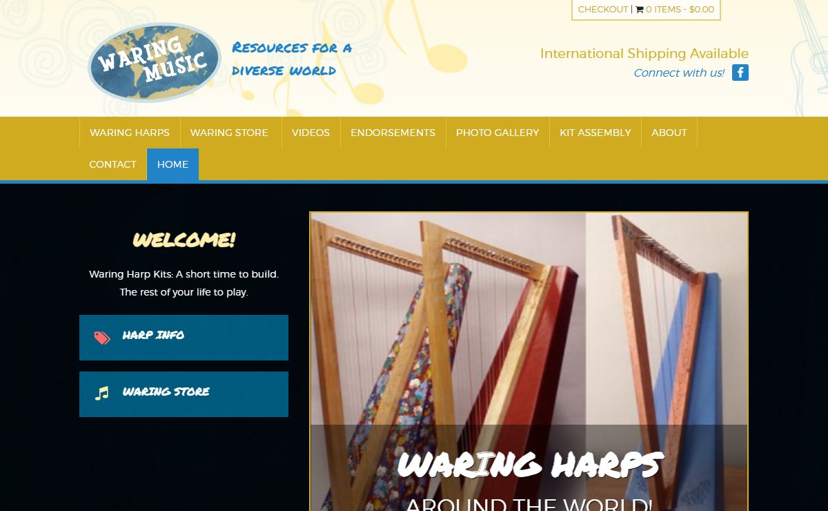 Waring Music | Waring Harps