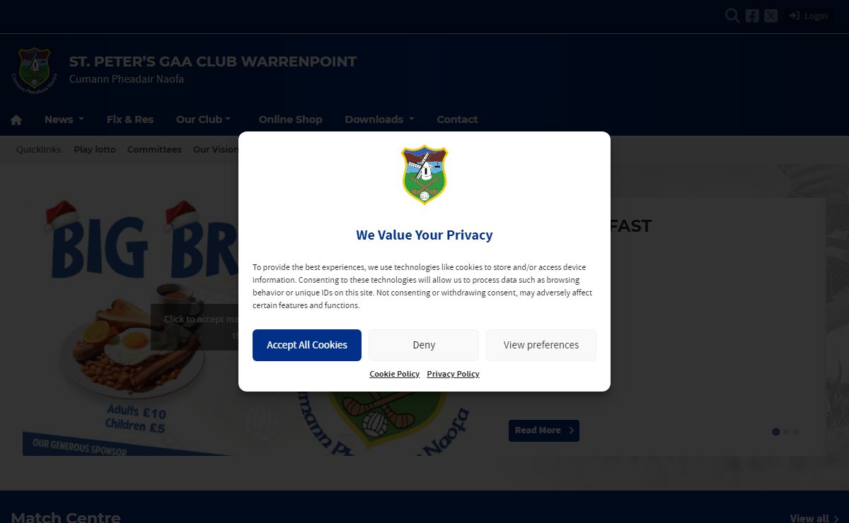 St. Peter’s GAA Club Warrenpoint - Cumann Pheadair Naofa