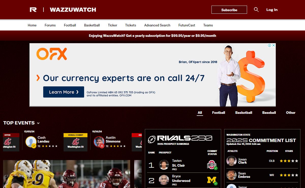WazzuWatch: Washington State Cougars Football & Basketball Recruiting