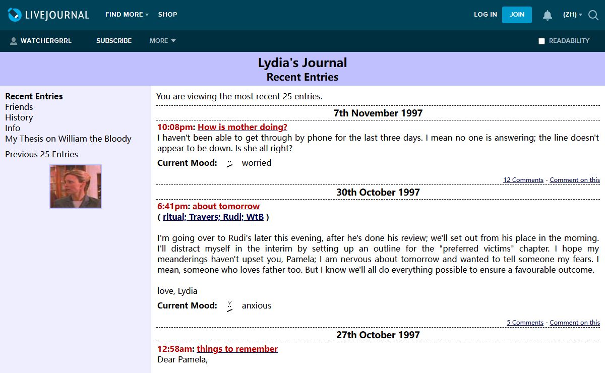 Lydia's Journal