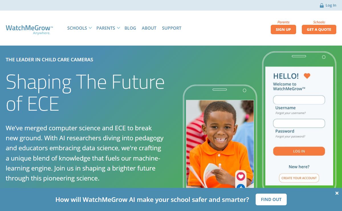 Secure Video Streaming for Childcare, Daycare, Schools | WatchMeGrow