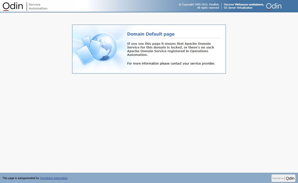 Operations Automation Default Page