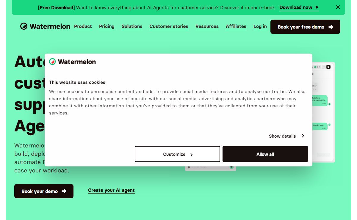AI Customer Service Tool | AI Agent | Watermelon