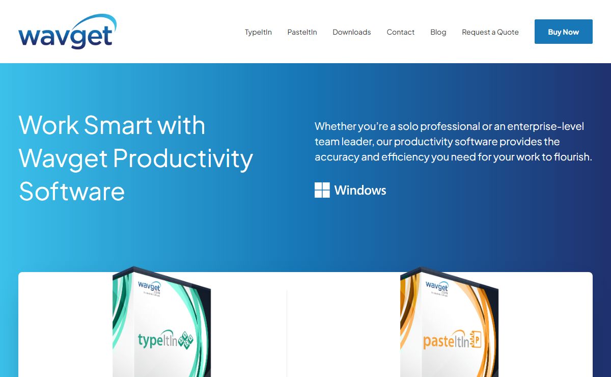 Wavget - Home of Typeitin and Pasteitin