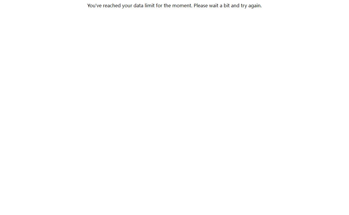 Data limit reached