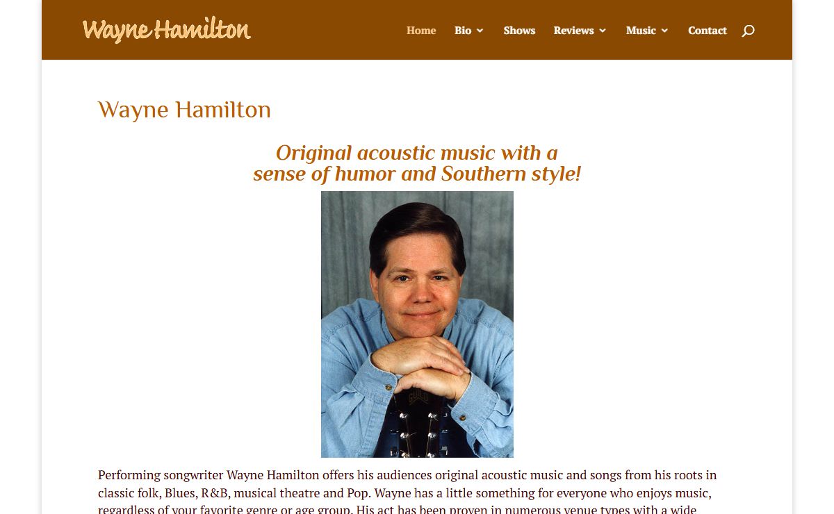 Wayne Hamilton Music | Original acoustic music with a sense of humor and Southern style!