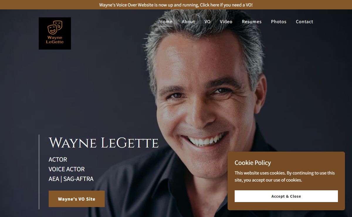 Wayne LeGette - Theater Arts, Performing Arts, Voice Over