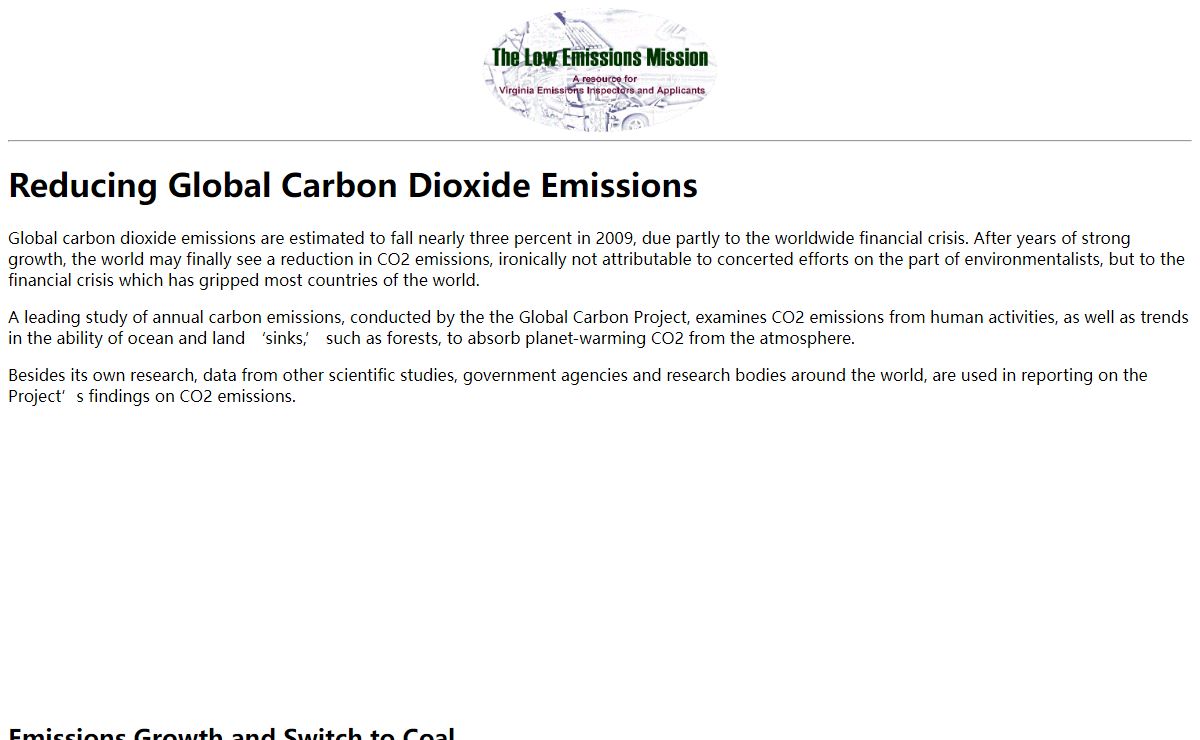 Low Emission Mission - Resource for Virginia Emissions Inspectors and Applicants