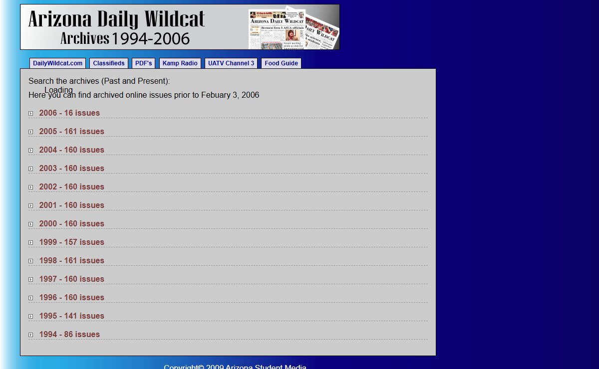 Arizona Daily Wildcat - Archives