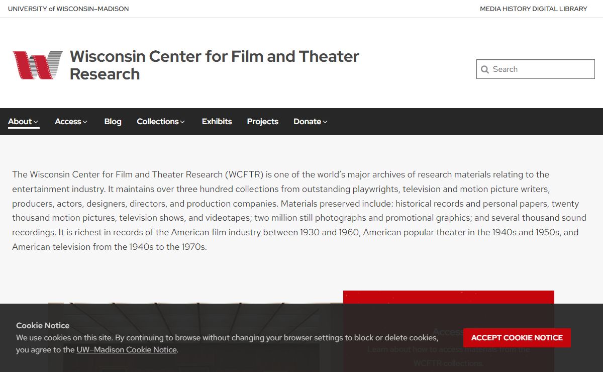 Wisconsin Center for Film and Theater Research – UW–Madison