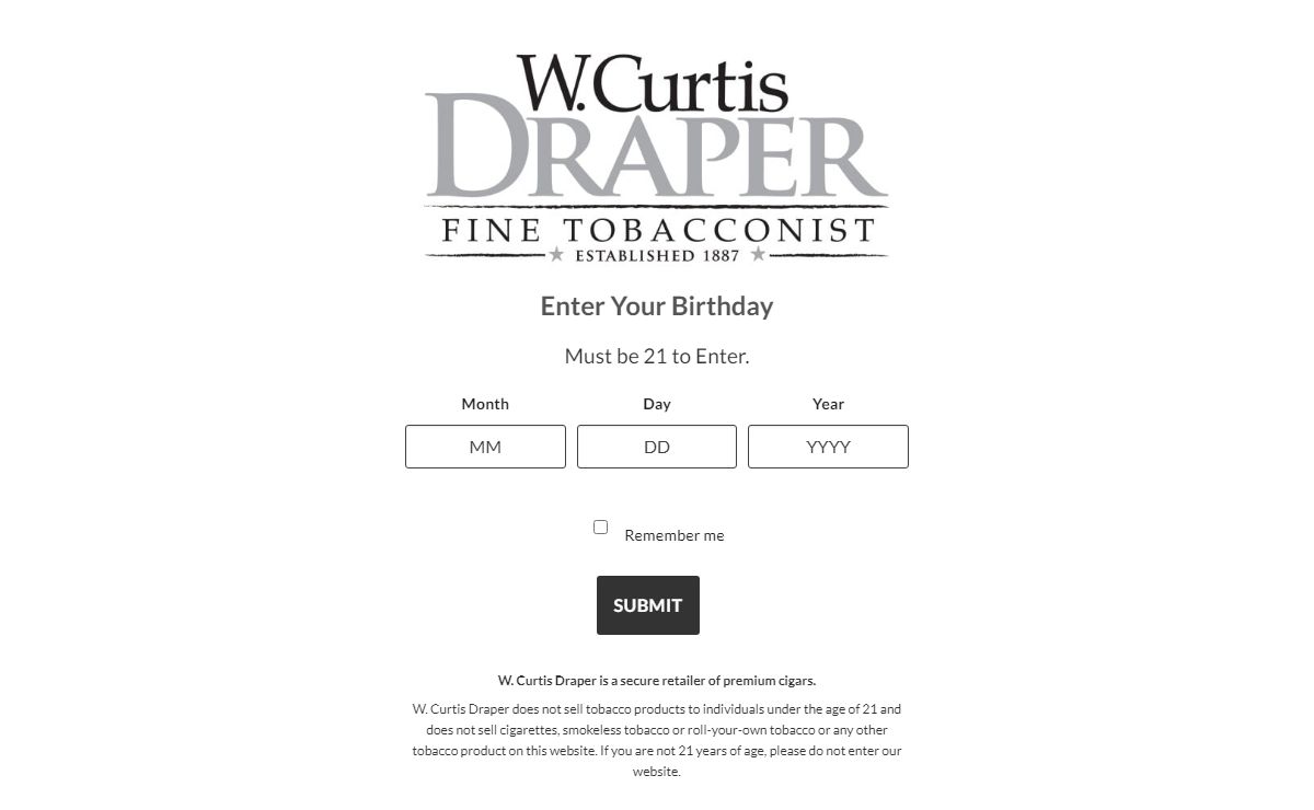 W. Curtis Draper Tobacconist