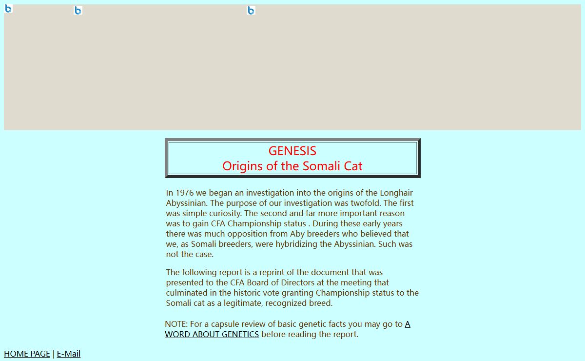 Somali Cats - Genesis - Origins of the Breed
