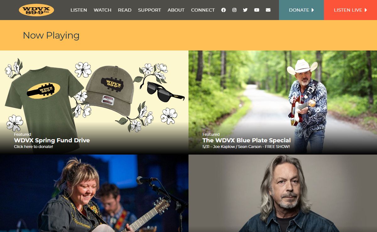 East Tennessee's Own WDVX — Listener Supported Community Radio