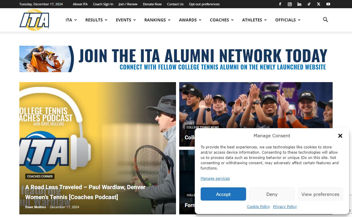 Home of College Tennis - ITA #WeAreCollegeTennis