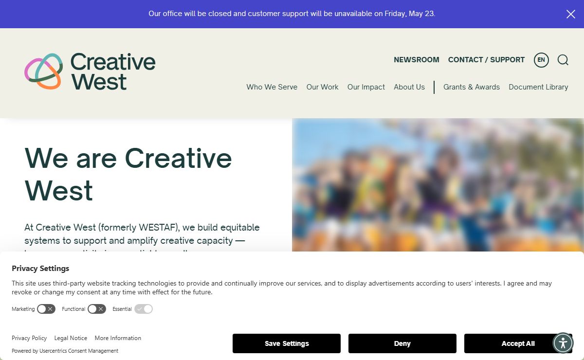 Home - Creative West (formerly WESTAF)