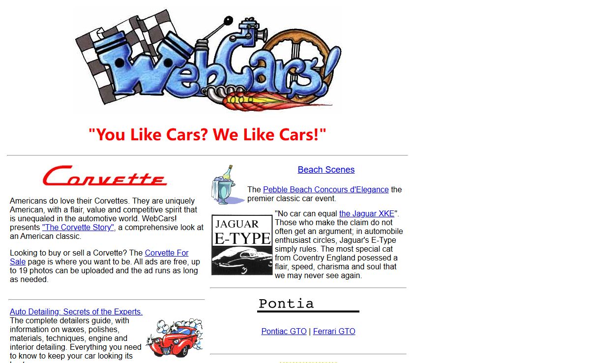 WebCars! You Like Cars? We Like Cars!