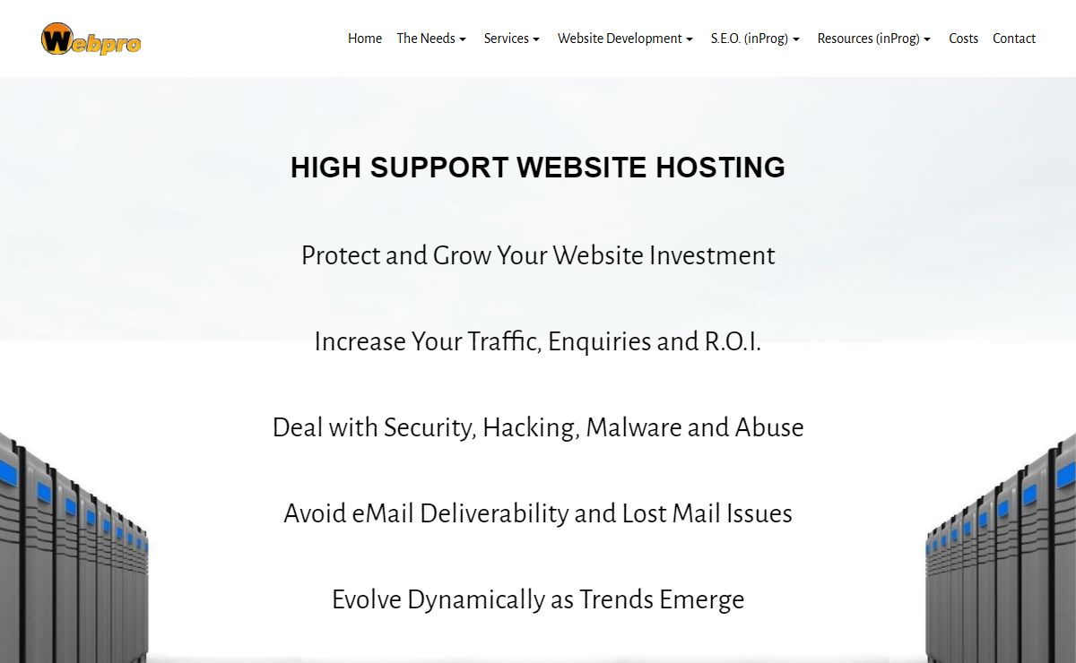 High Support Website Hosting in RSA