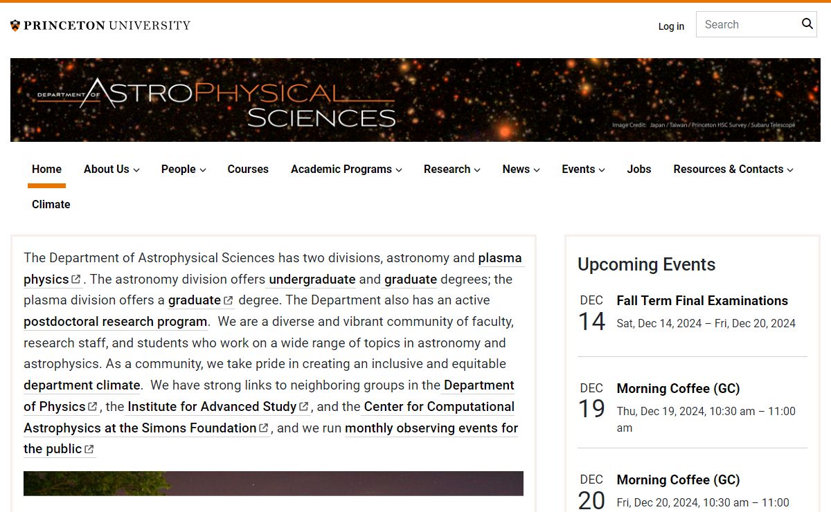 Department of Astrophysical Sciences
