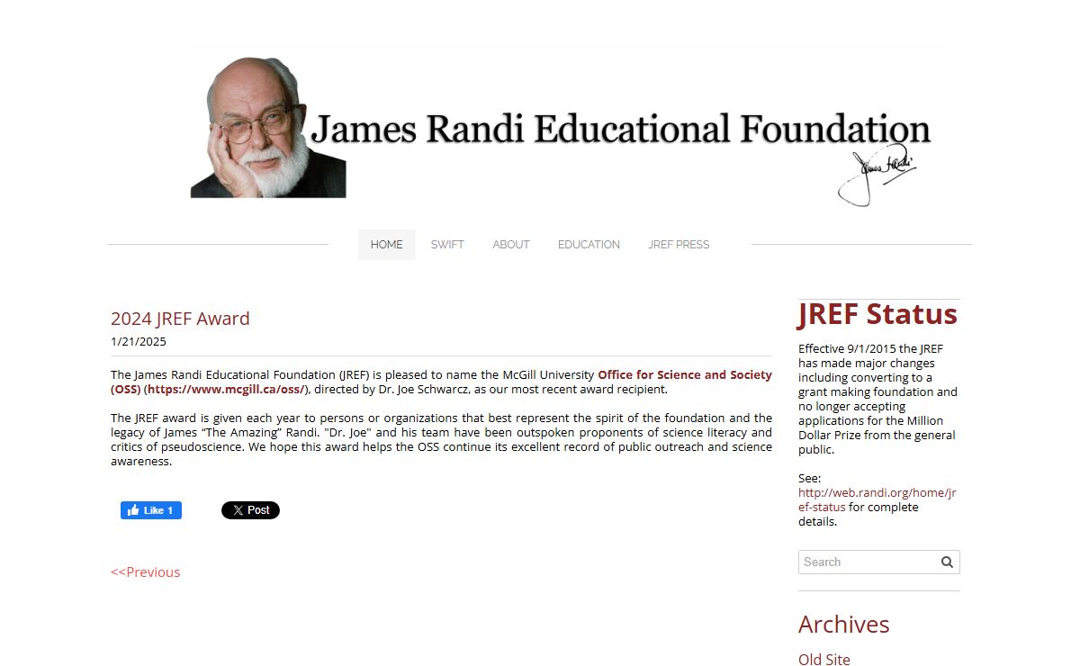 JREF - Home