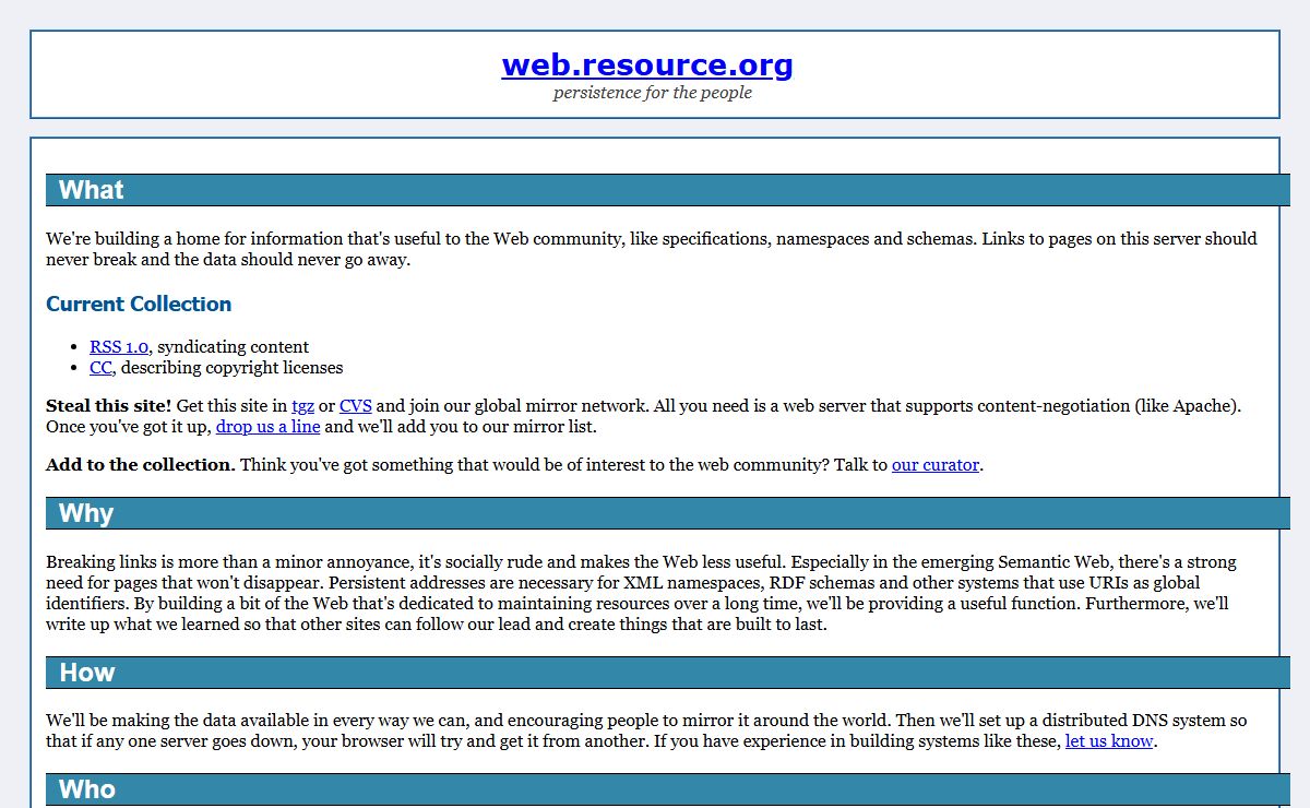 web.resource.org: persistence for the people