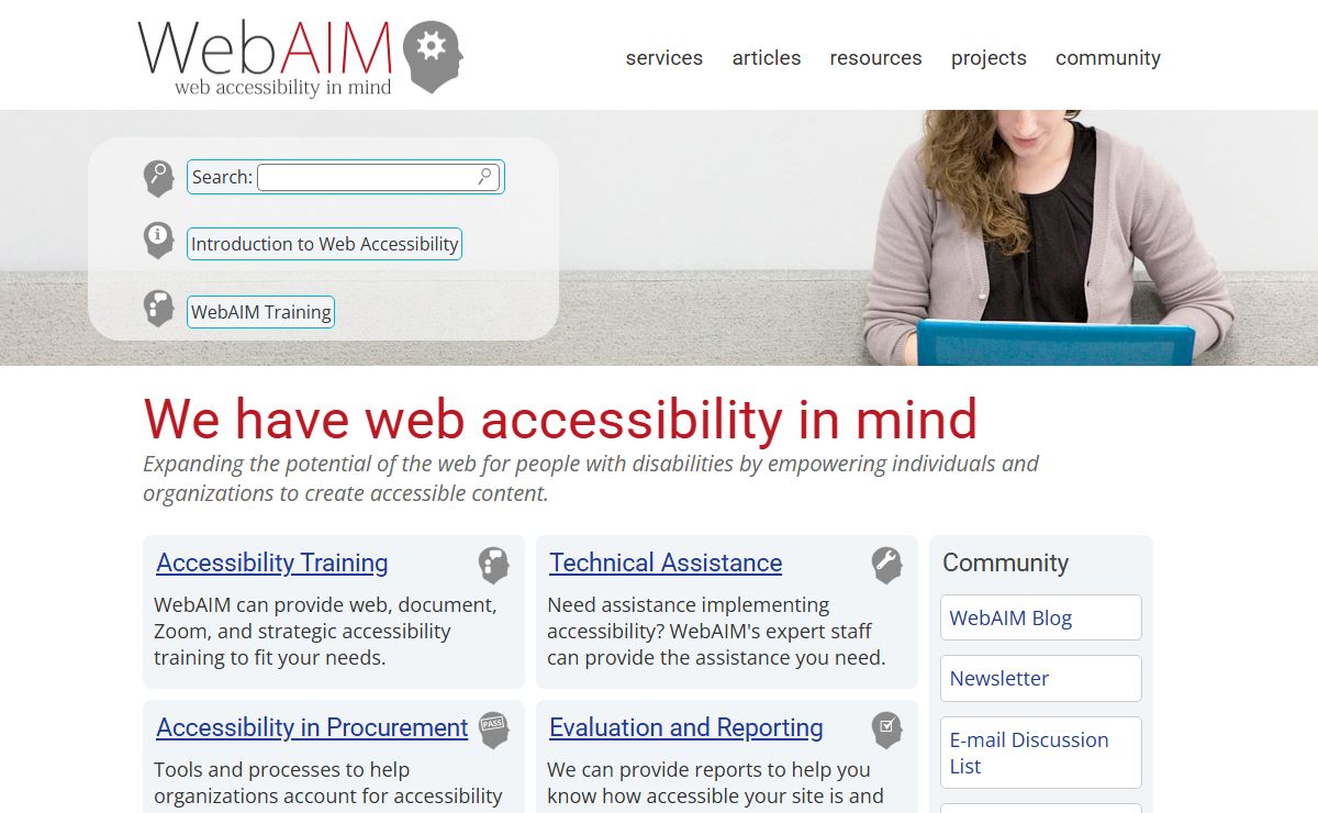 WebAIM: Web Accessibility In Mind