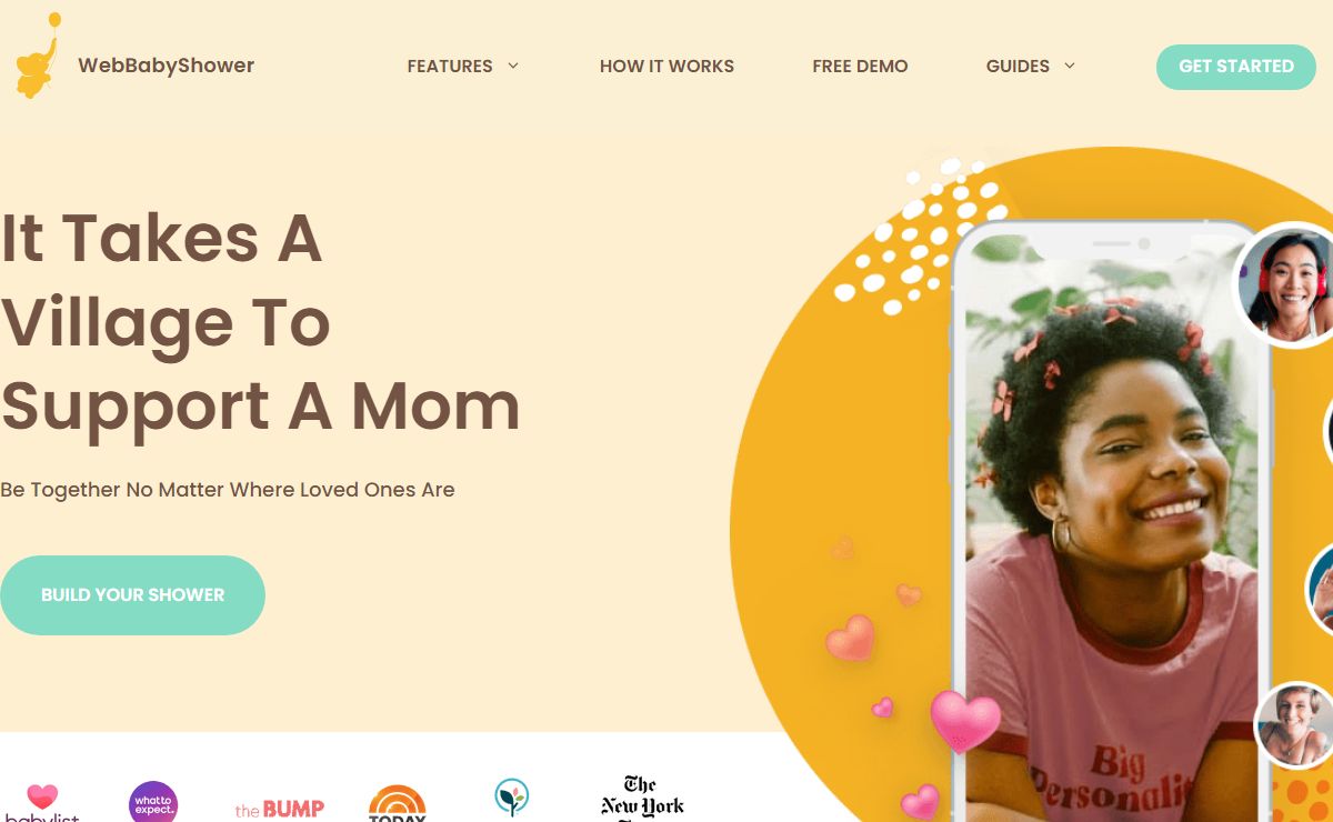 WebBabyShower - Create Virtual Baby Shower Website in 1 Minute