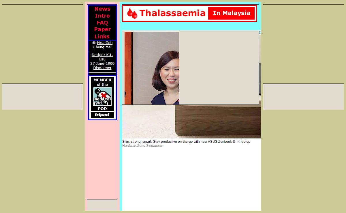 Thalassaemia (Thalassemia) In Malaysia Website