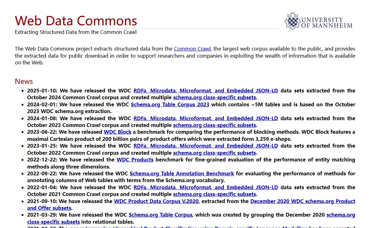 Web Data Commons
