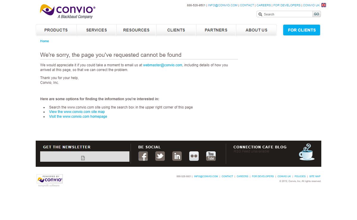 Page Not Found | Convio