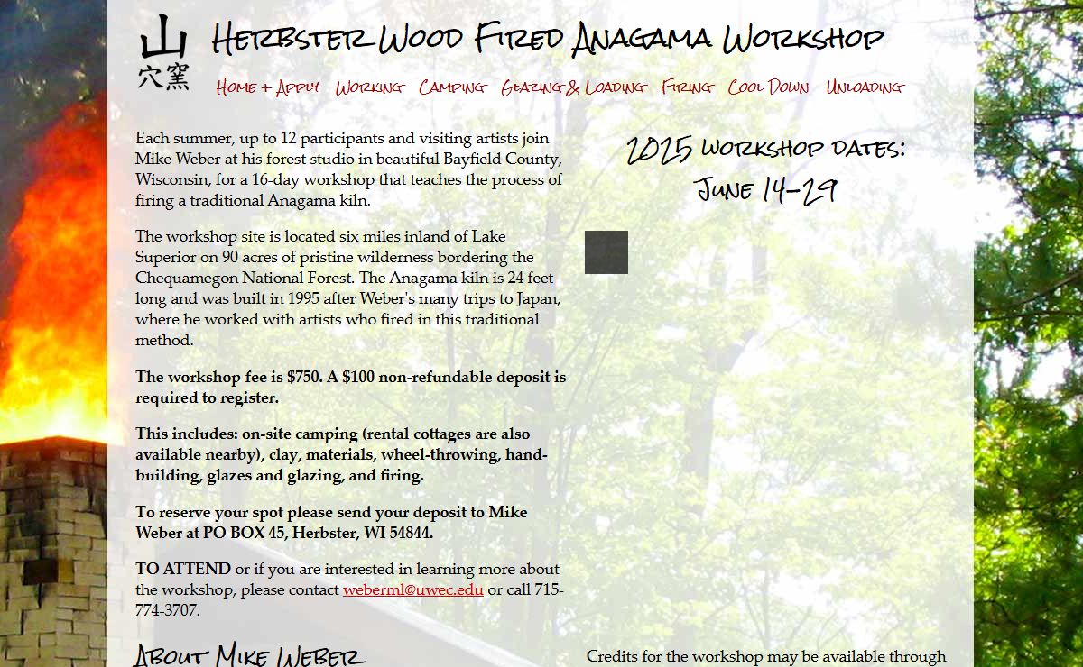 Herbster Wisconsin Anagama Wood Fire Workshop