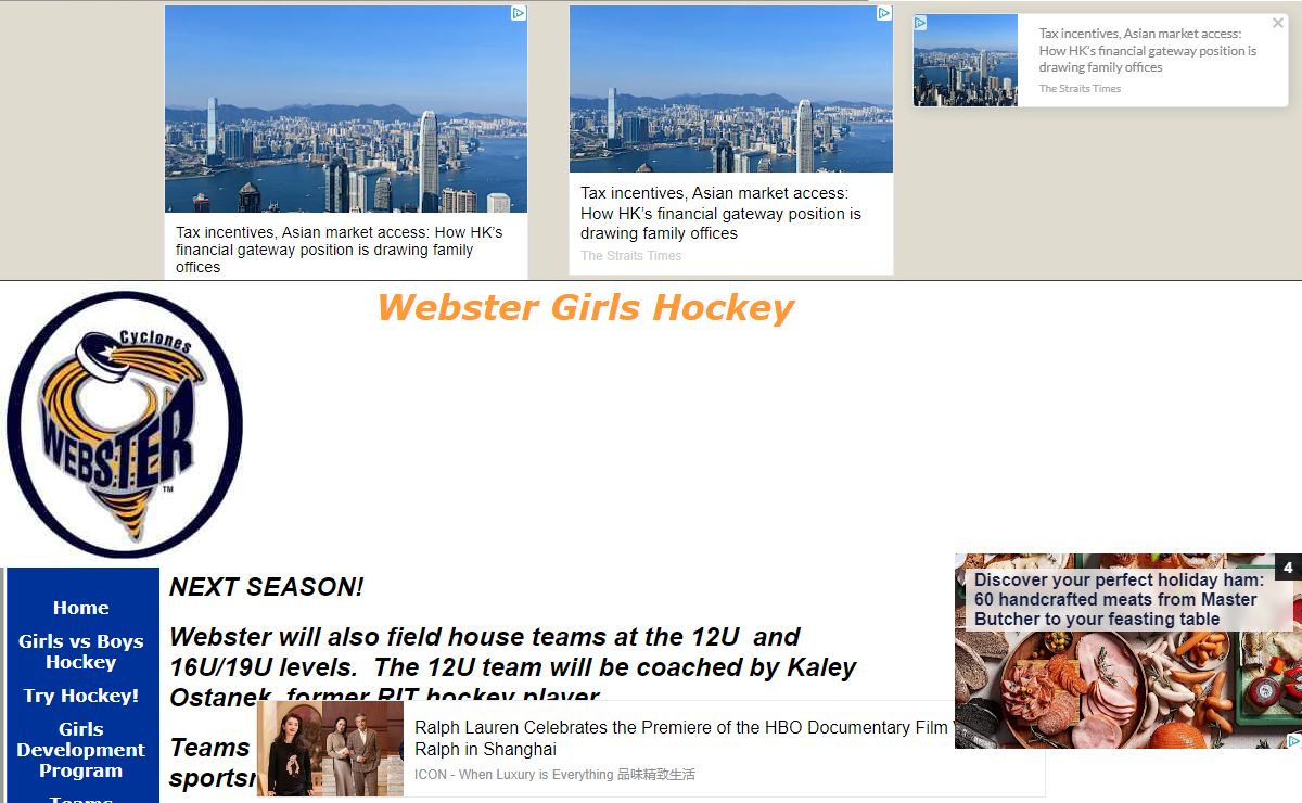 Webster Girls Hockey Program: The Lady Cyclones
